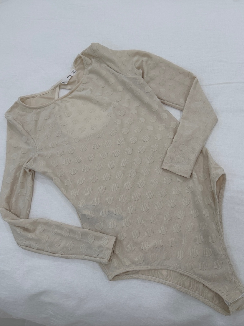 Mango Polka Dot Long Sleeve Bodysuit